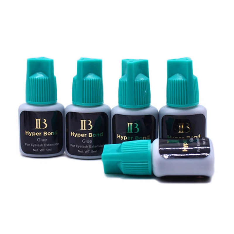 3/5/10Bottles Korea IB Hyper Bond Glue for Eyelash Extensions Individual 5ml Fast Drying 6 Weeks Lasting Time Glue Makeup Tools