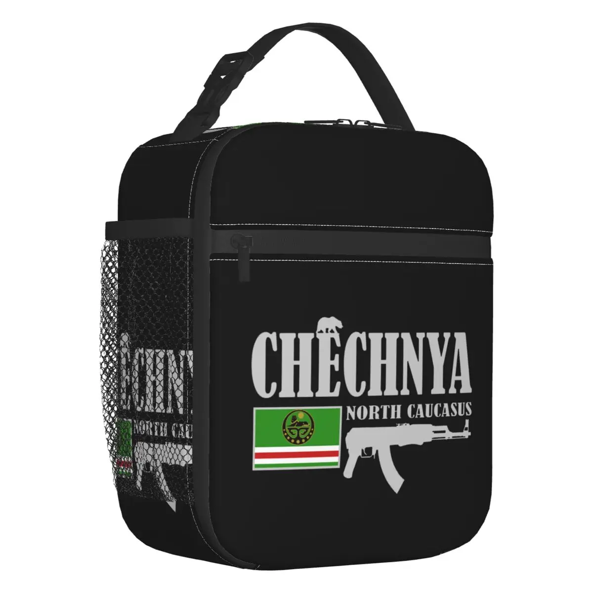 Custom Chechnya Fighter Lunch Bag Women Thermal Cooler Insulated Lunch Box for Kids School