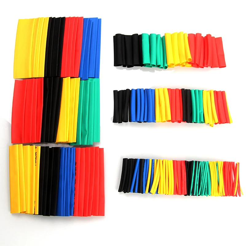 70/127/164/328/530pcs Assorted 1.0-14.0mm Polyolefin Heat Shrink Tube Wrap Cable Protector Wire 2 :1 Insulated Sleeve Tube Kit