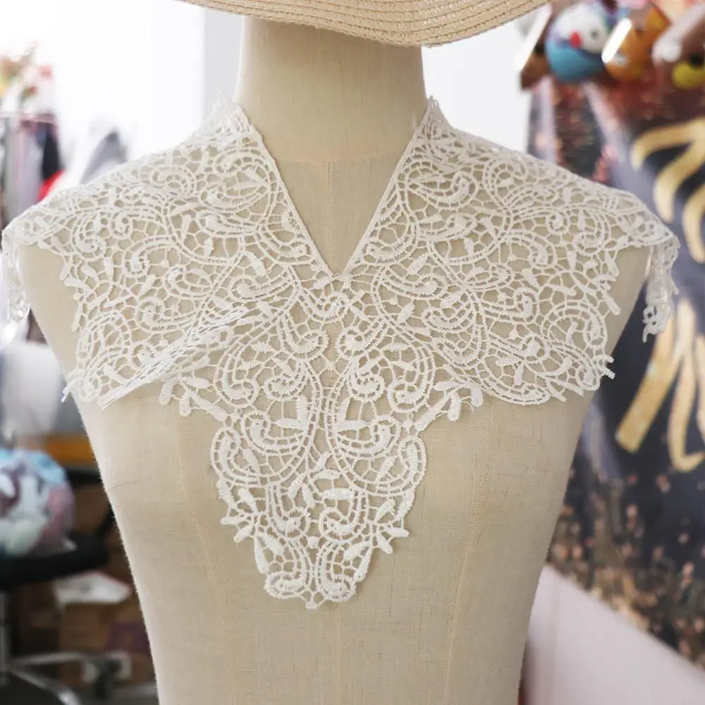 الملابس والاكسسوارات انفصال الدانتيل العنق طوق المطرزة النسيج الجوف العنق الجوف النساء العنق ملابس حريمي