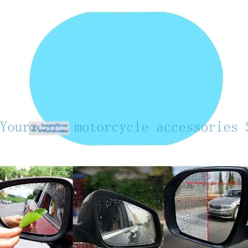 

31BC 4Pcs Car Rainproof Clear Film Rearview Mirror Protective Anti Fog Clear Sticker