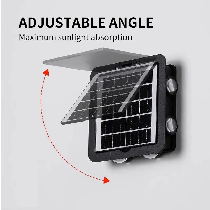 Waterproof Solar Led Wall Lights Up and Down Luminous Courtyard Solar Washer Wall Lamp for Outdoor Garden Decoration