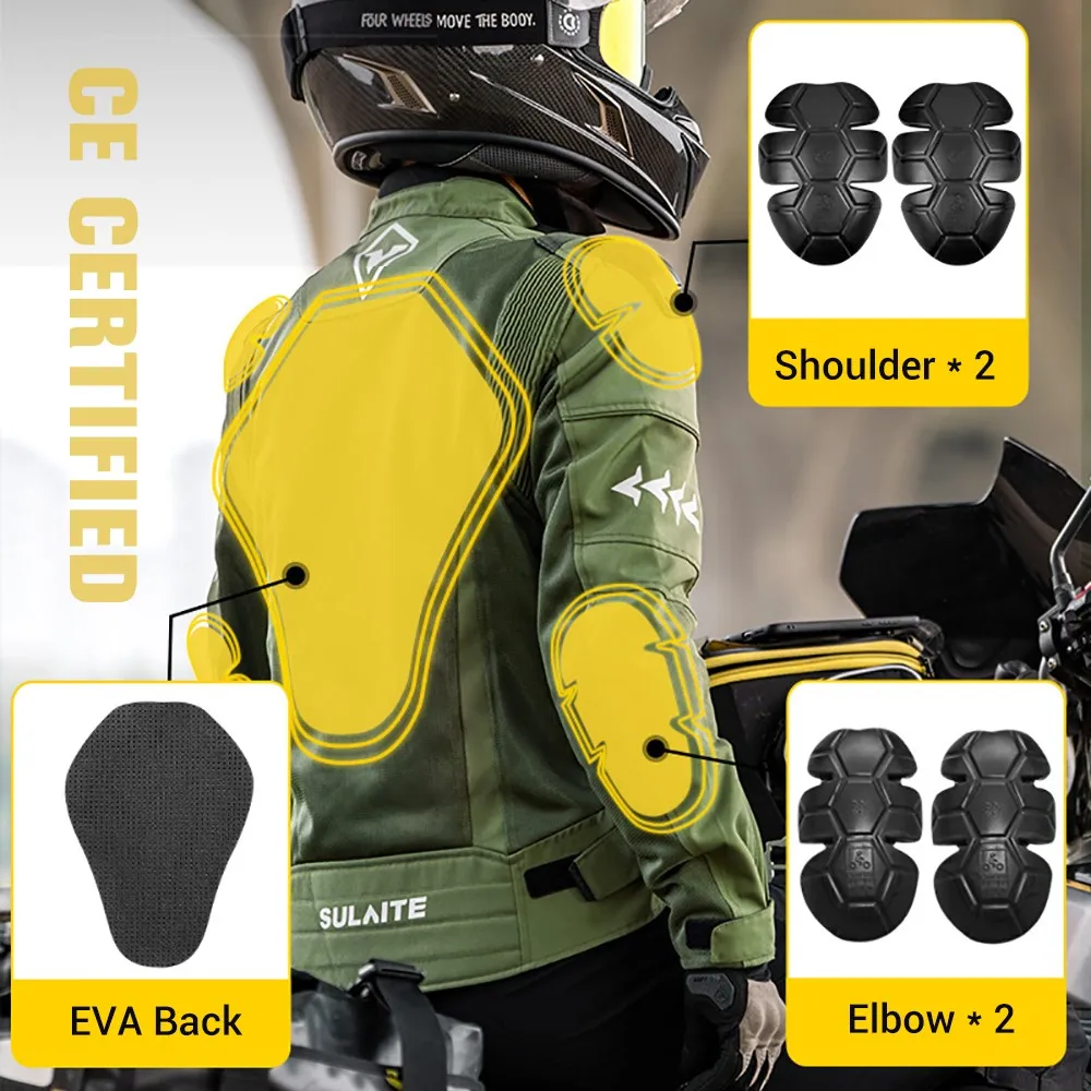 Veste de moto respirante, vêtements de course sur route, équipement de protection CE intégré, été