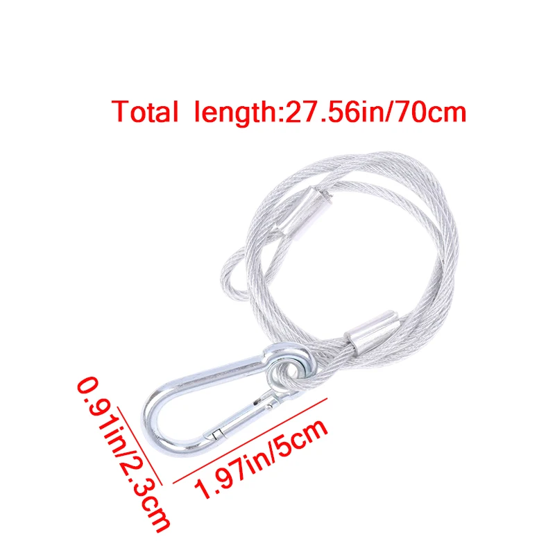 1ชิ้นเชือกความปลอดภัย kabel pengaman สายเคเบิลความปลอดภัยเบ็ดตกปลาเรืองแสงอุปกรณ์แสงบนเวทีแถบไฟ LED รับน้ำหนักสูงสุด20กก.