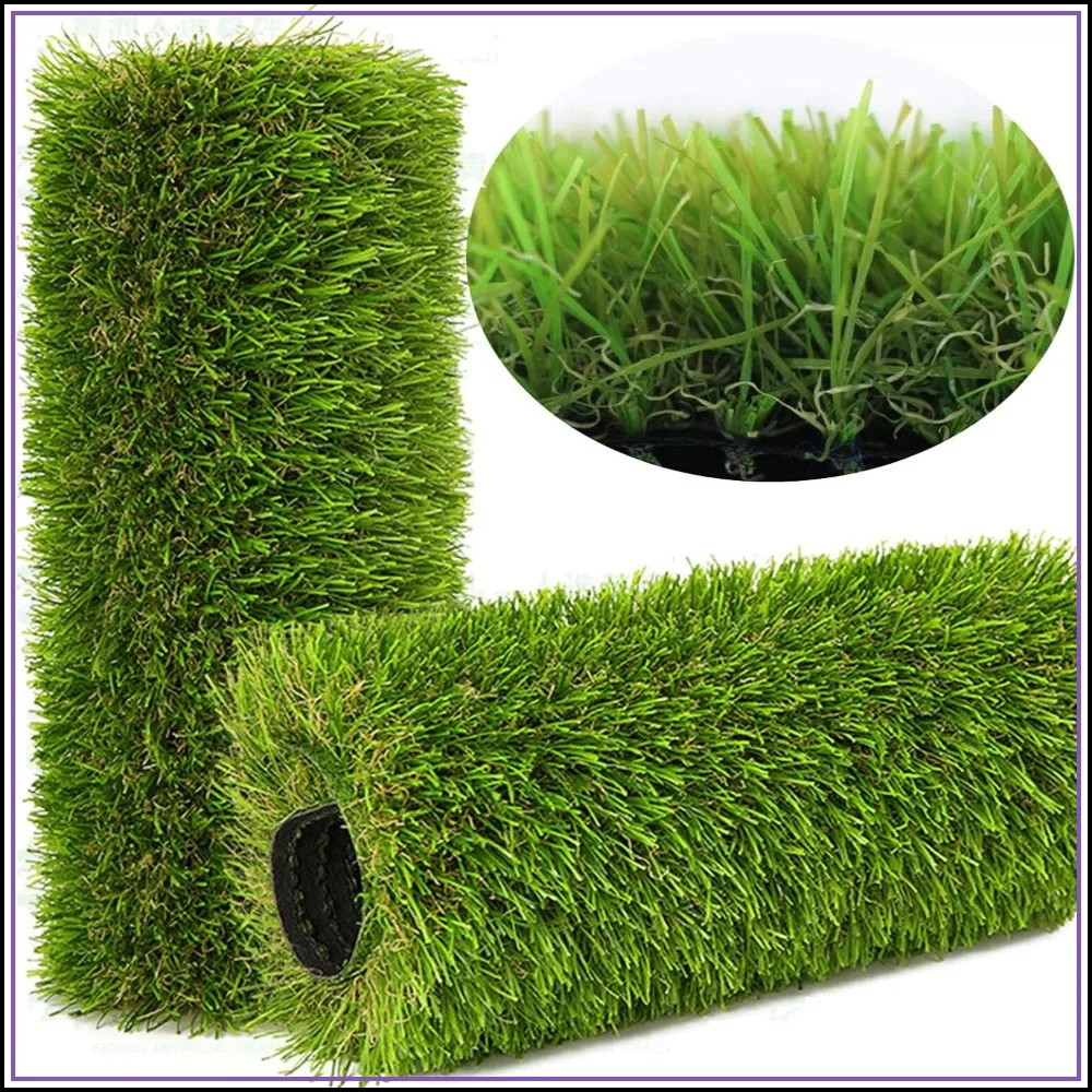 2FTX32FT Synthetic Artificial Grass Rug Drain Holes Outdoor Indoor Garden Lawn Balcony Patio