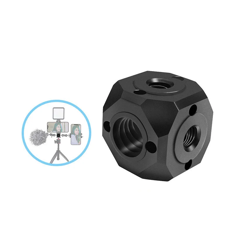 Magic Cubic Mount Tripod Screw Hole Adapter for Magic Arm Flash Vlog Video Fill Light Microphone Extension Mount Head view 5