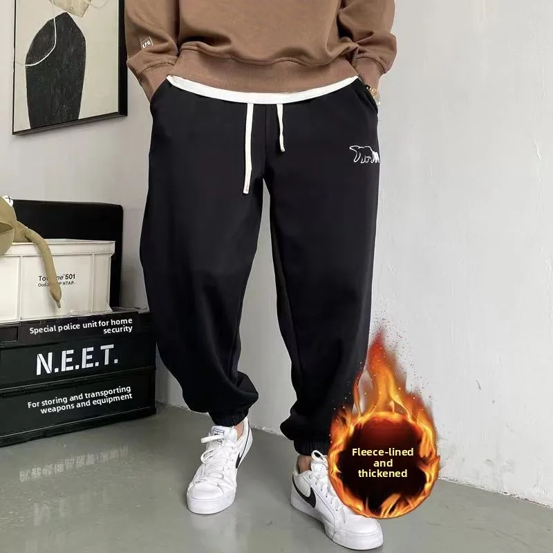 

Loose Fit Men's Sweatpants Autumn Winter plus Size 300 Pou American Casual Haome Spor Trousers High Street Sle