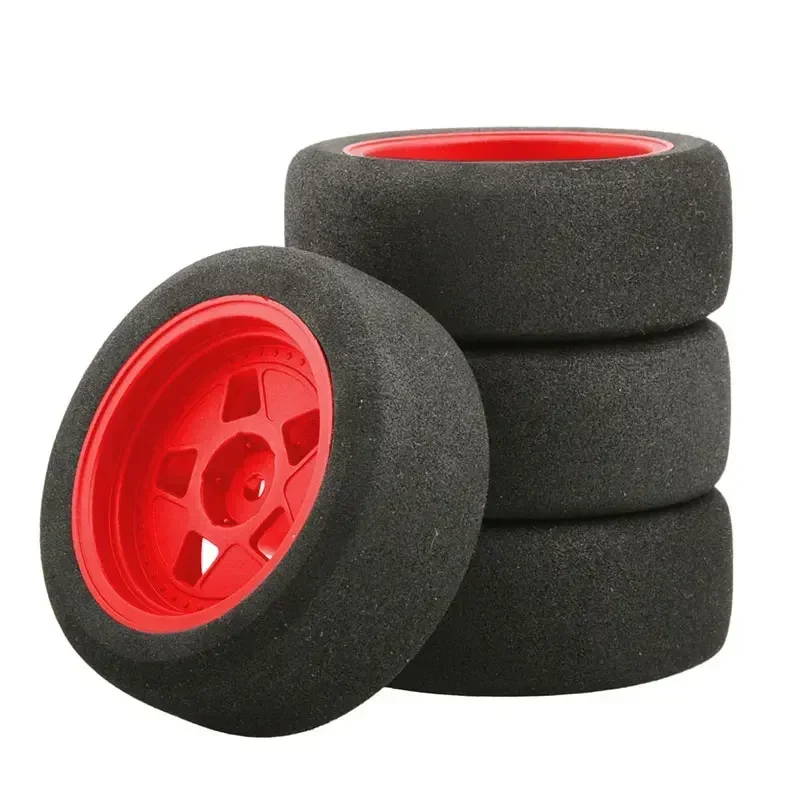 4Pcs Rubber Tire Wheel Tyre For Tamiya TT01 TT01E TT02 TT02B XV01 TA06 PTG-2 1/10 RC Car Upgrades Parts Accessories