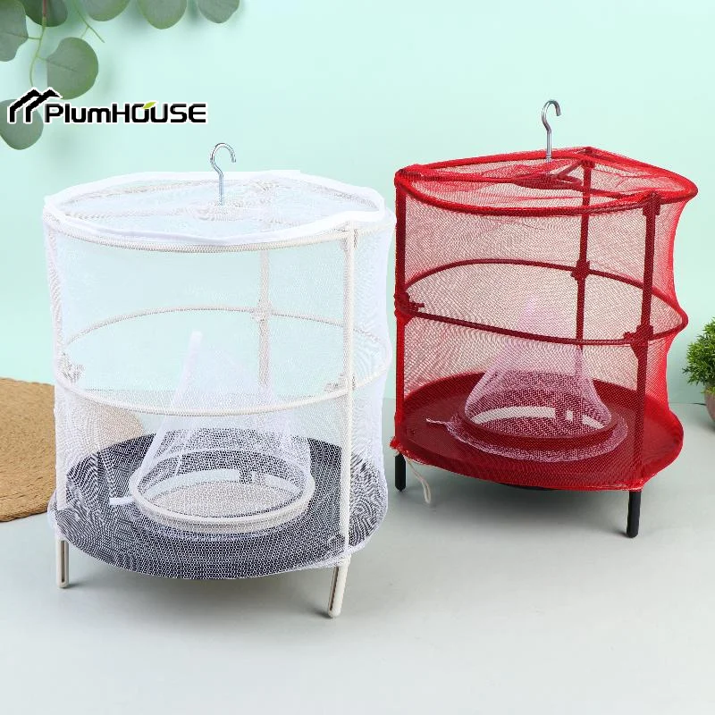 Fly Trap Cage Hanging  Catcher Net Portable Fold  Trap For Outdoor Garden Orchard Vegetable Farm Reusable Fly Mesh
