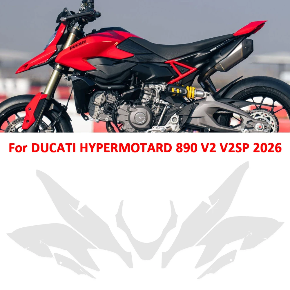 For DUCATI HYPERMOTARD 890 2026 Motorcycle PPF Invisible Protective Film Hypermotard V2 V2SP TPU Anti-Scratch Fairing Protection