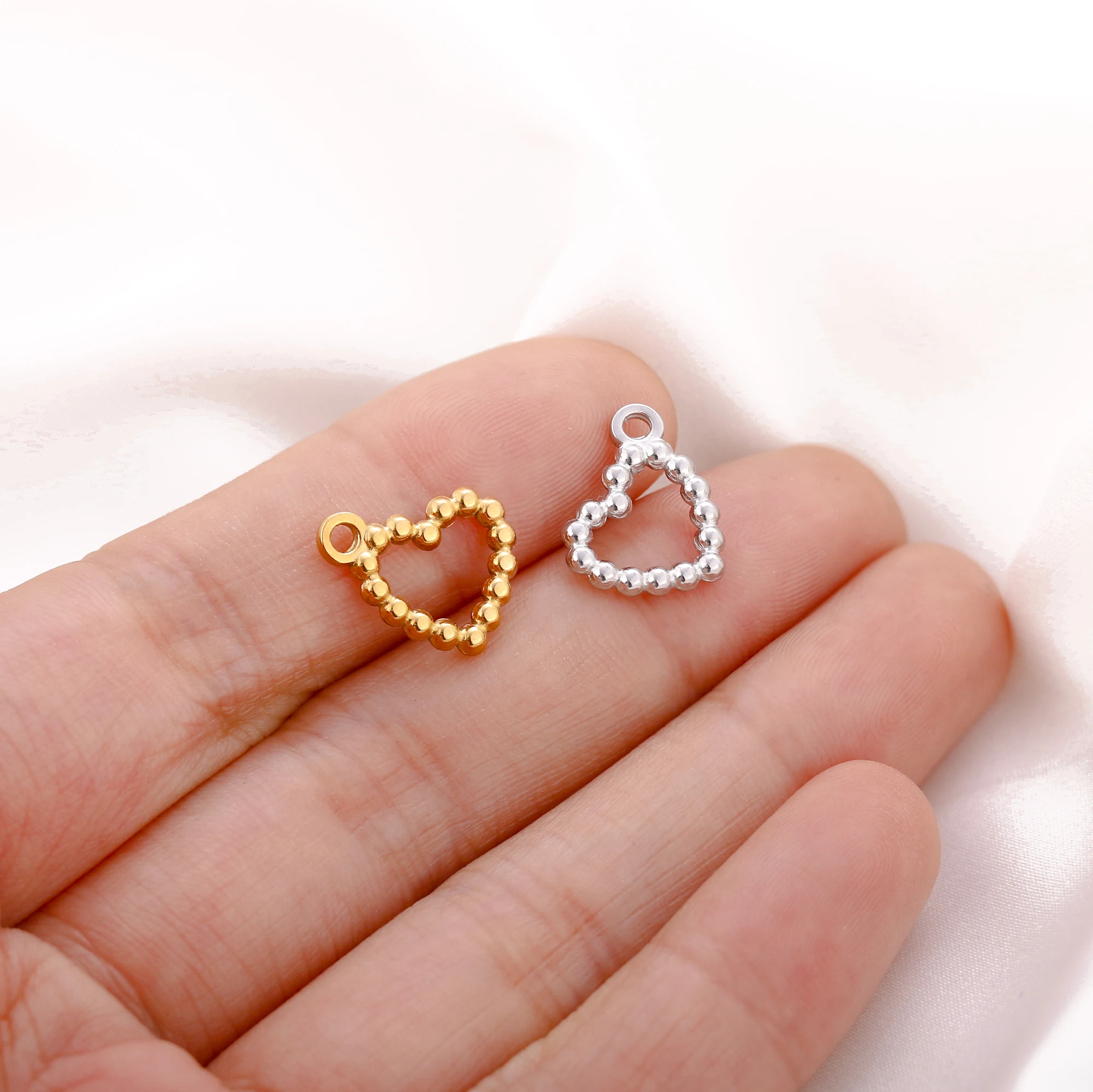 3PCS Edelstahl Herz Schmetterling Sonnenblume Schlange Niedlichen Hund Charms Für Schmuck Machen Liefert Diy Halskette Ohrringe Armband – Detail 7