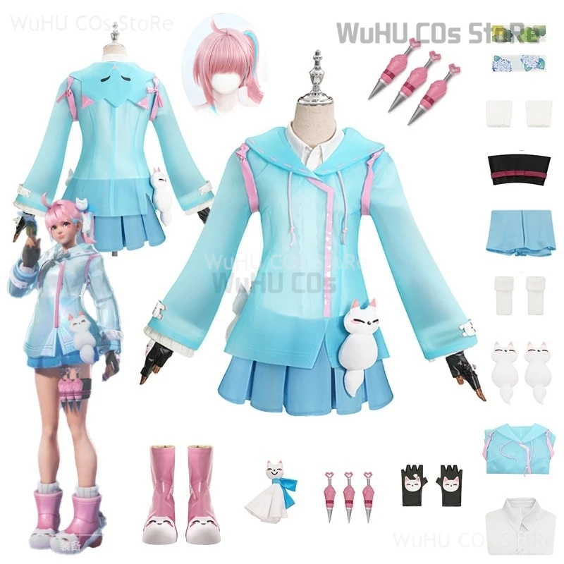 

Костюм Lightly In The Rain OVER WATCH2 Kiriko Косплей OW2 Танцы Хэллоуин Милое Платье Пальто Опора Униформа Обувь Женский Мужской Комплект