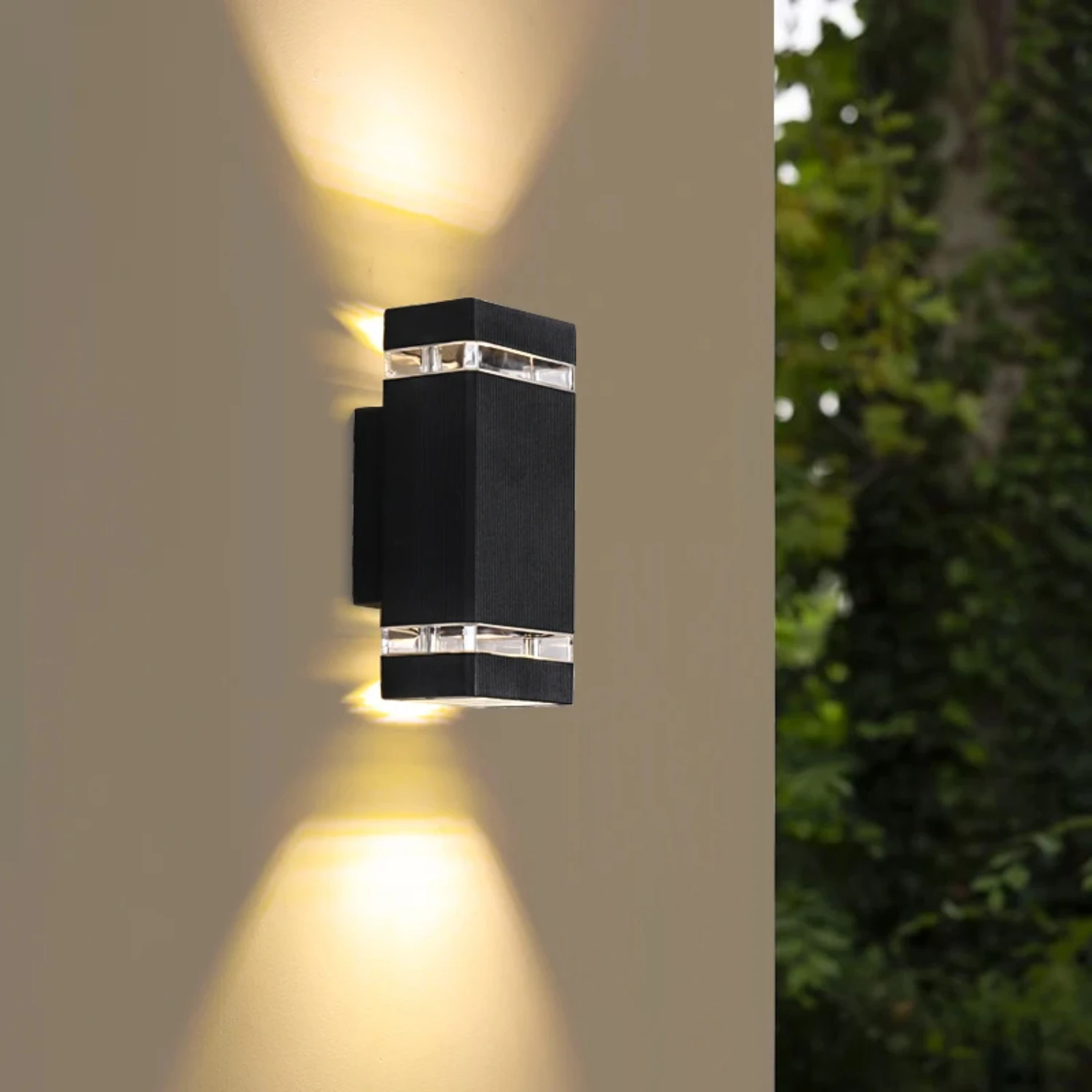 Lâmpadas de parede modernas impermeáveis LED, arandelas ao ar livre do jardim, varanda varanda e Street Decor, iluminação exterior Lumina, IP65, GU10, e27, sconces quadrados, novo