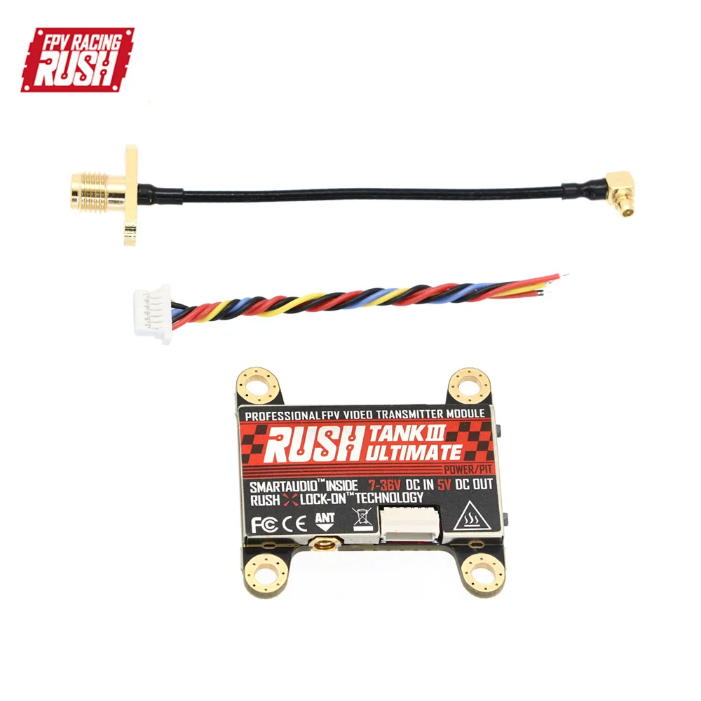 RUSHFPV RUSH Tank III Ultimate VTX 5.8G 48CH 레이스밴드 Pitmode 25mW 200mW 500mW 800mW 조절 가능 FPV VTX 2-8S RC 레이싱 드론용