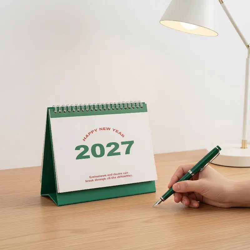 2027 Ins Style Simple Desktop Calendar Fresh Creative Monthly Planner for Home Office Desk Decor Small Business Gift