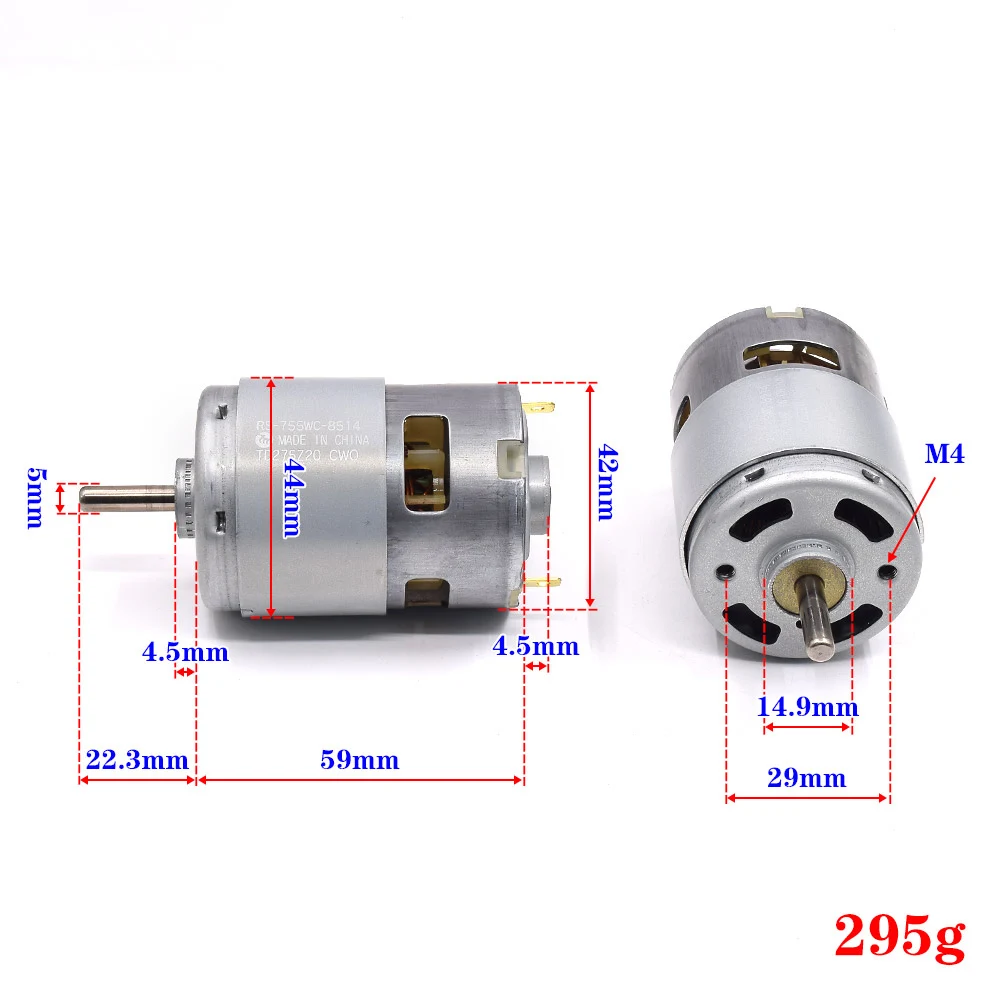 MABUCHI RS-755WC-8514 Motor DC 12V-18V 14.4V 17800RPM High Speed Electric Drill Ryobi circular Saw 42mm 755 Motor Long Shaft