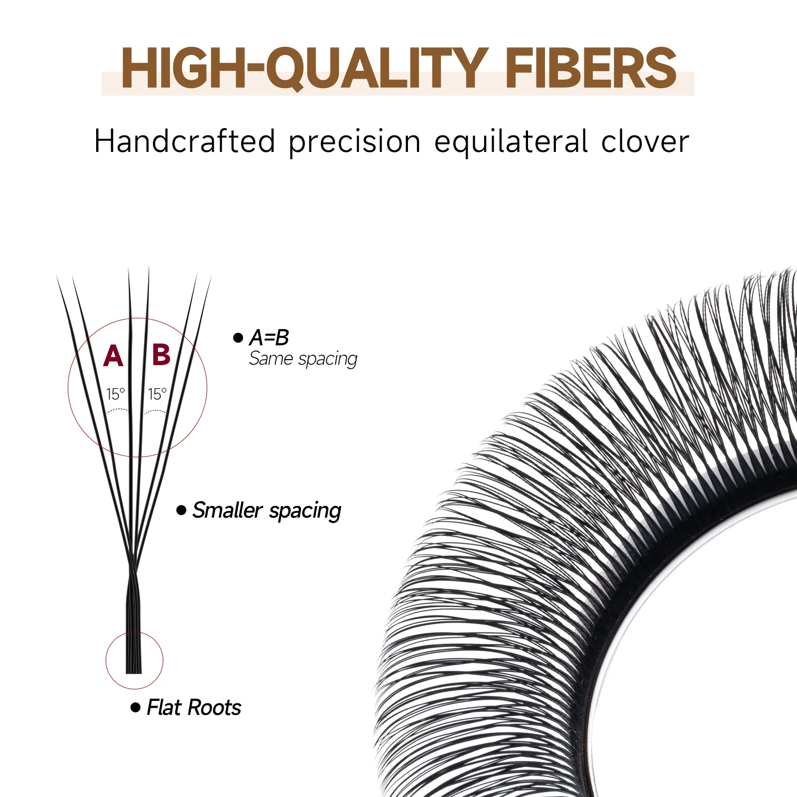 JASBLUE Narrow 6D W Smaller Spacing 6D W Double Tips 3D W Shape Eyelash Extensions V-shaped 6D Eyelashes Lines