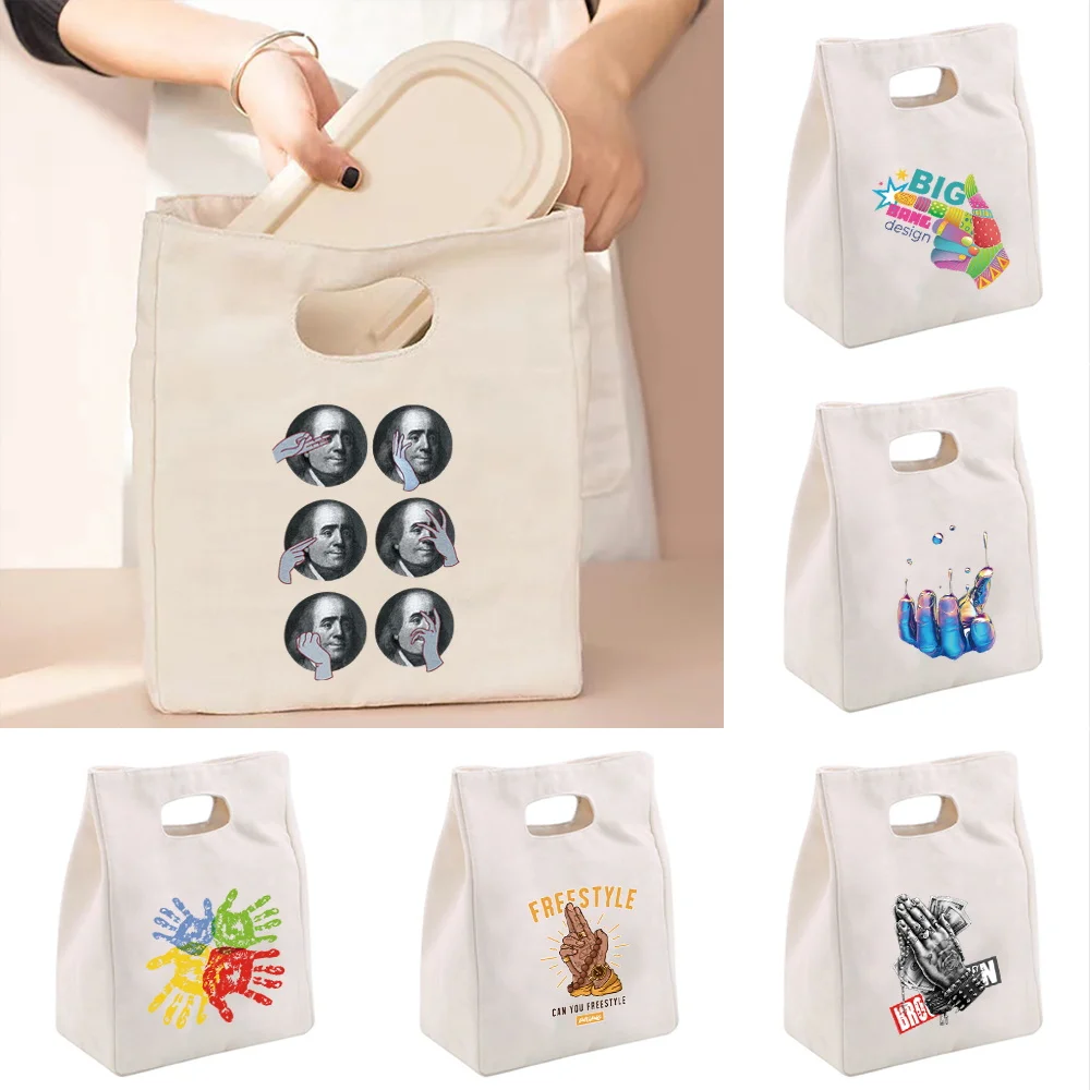 

Thermal Lunch Bag Women Kids Insulated Lunch Cooler Food Fresh Breakfast Cloth Bag Tote Eco Picnic Bags Canvas Hand Tote Bags