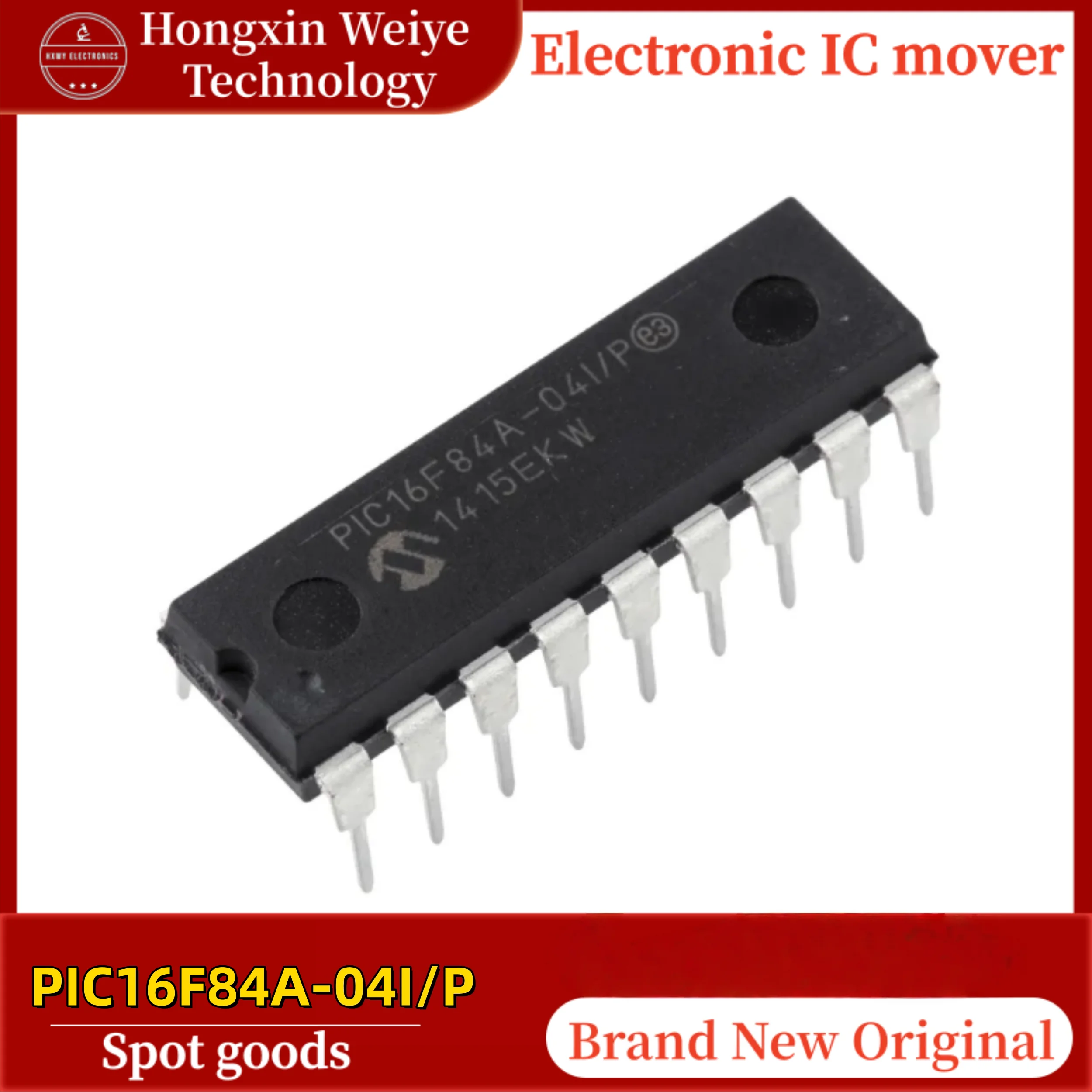 2/5 PCS PIC16F84A-04I/P  PIC16F84A-04I  PDIP-18 Microcontroller (MCU/MPU/SOC) Brand New In Stock