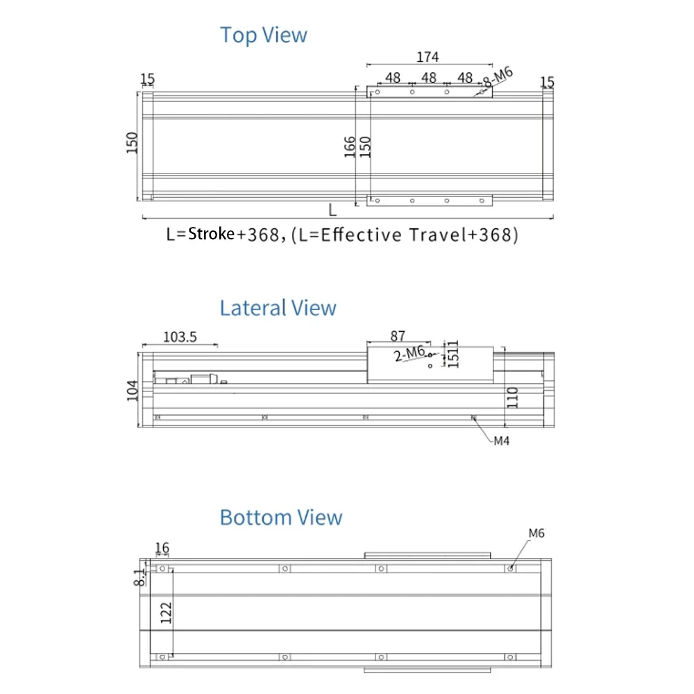 Imagem -02 - Precisão Bola Parafuso Cnc Guia Linear Eixo Atuador Módulo Posição Slide Tabela Rail Movimento 86 Stepper Motor Carga Pesada Hgr20