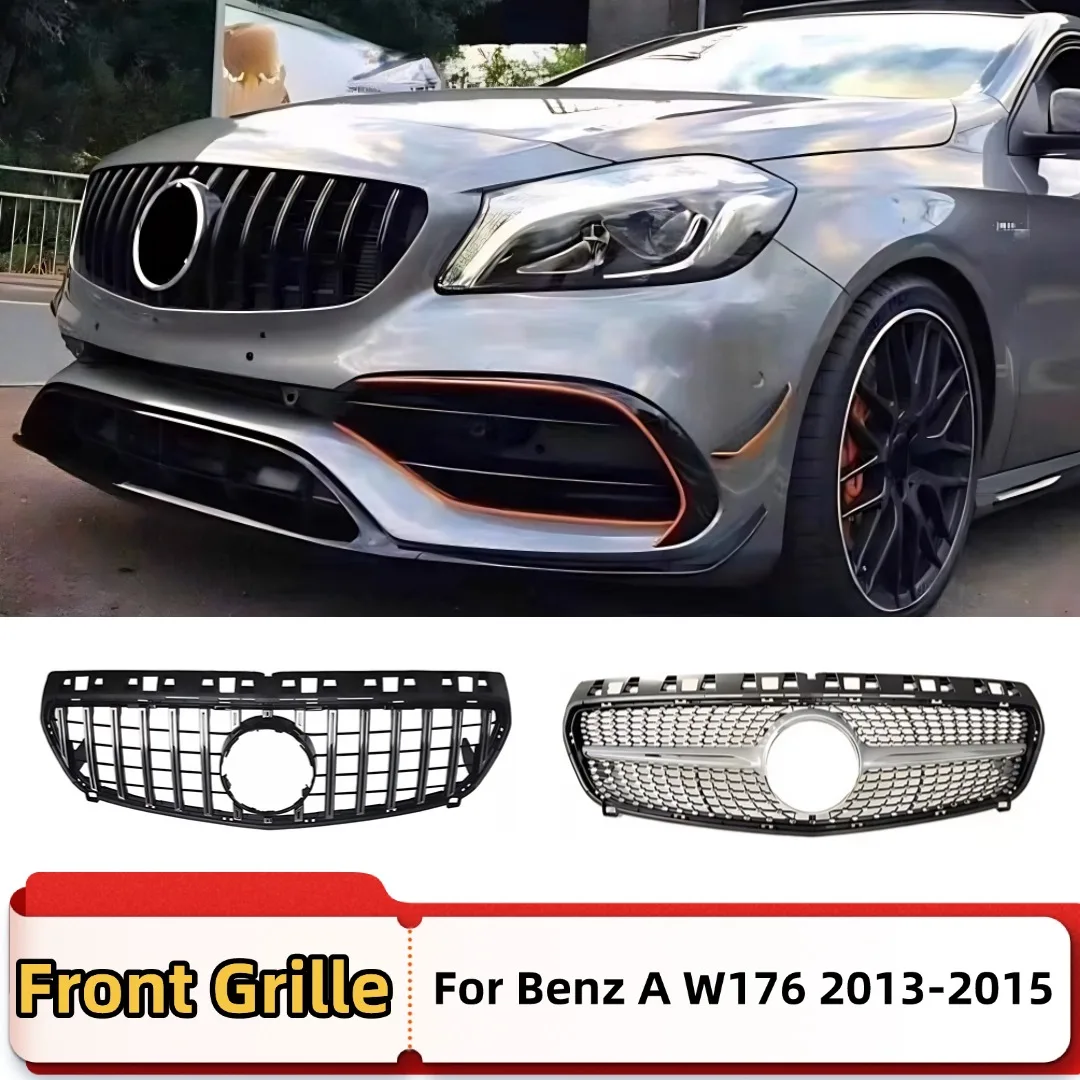 

Решетка переднего бампера, аксессуары для тюнинга для Mercedes Benz A Class W176 2013-2015 A180 A200 A260 GT Stars Style Body Kit