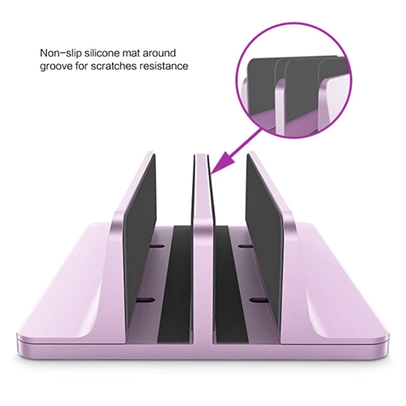 حامل كمبيوتر محمول عمودي قابل للطي من الألومنيوم لقاعدة تخزين الكمبيوتر المحمول اللوحية #1