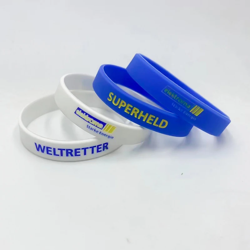 YERLLSOM 100pcs/Lot Personalized Silicone Wristbands Custom Rubber ID Bracelets for Events