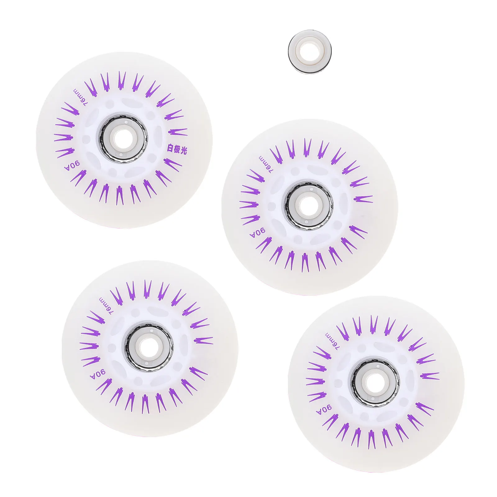 4Pcs Damping Glowing Wheel for Inline Skates Outdoor Roller Skating Supplies Kids Safe Skating Wheel Replacement Sturdy