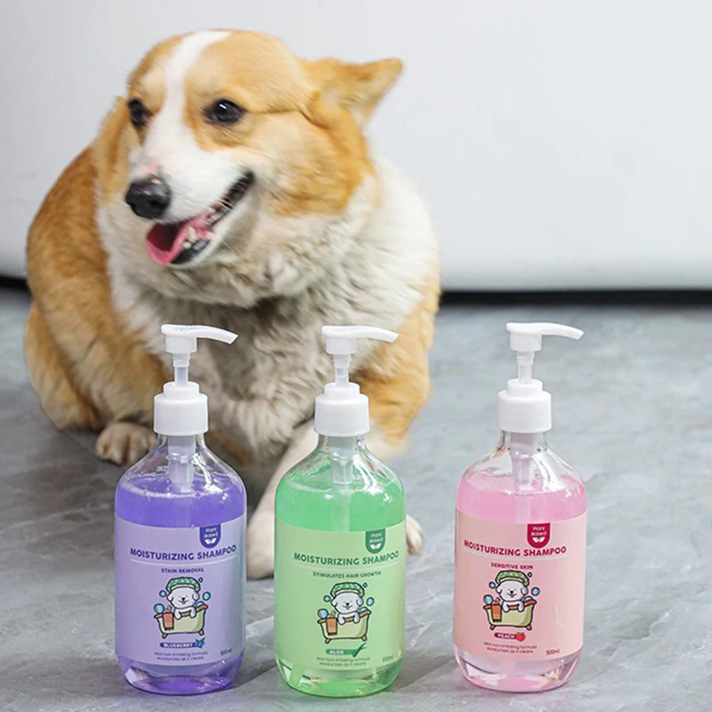 500ML Cat Dog Shower Gel Shampoo 2 in 1 Deodorising Fragrance Retaining Hair Smooth Tangle Free Pet Cleaning Care Products