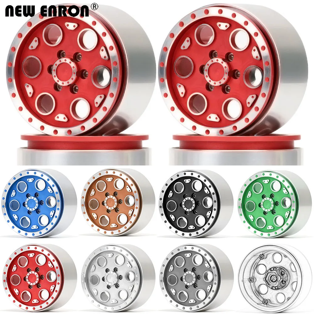 

NEW ENRON 2.2" Alloy 6 Holes Beadlock Wheels Hub Rim 4Pcs for RC Crawler Car 1/10 Axial SCX10 II 90046 90053 RR10 TRX-4 KM2 YETI