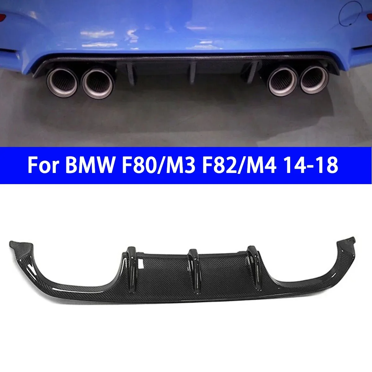 

Suitable for BMW F80M3/F82M4 Modified Carbon Fiber MP Model Rear Lip Large Surround Bumper Spoiler