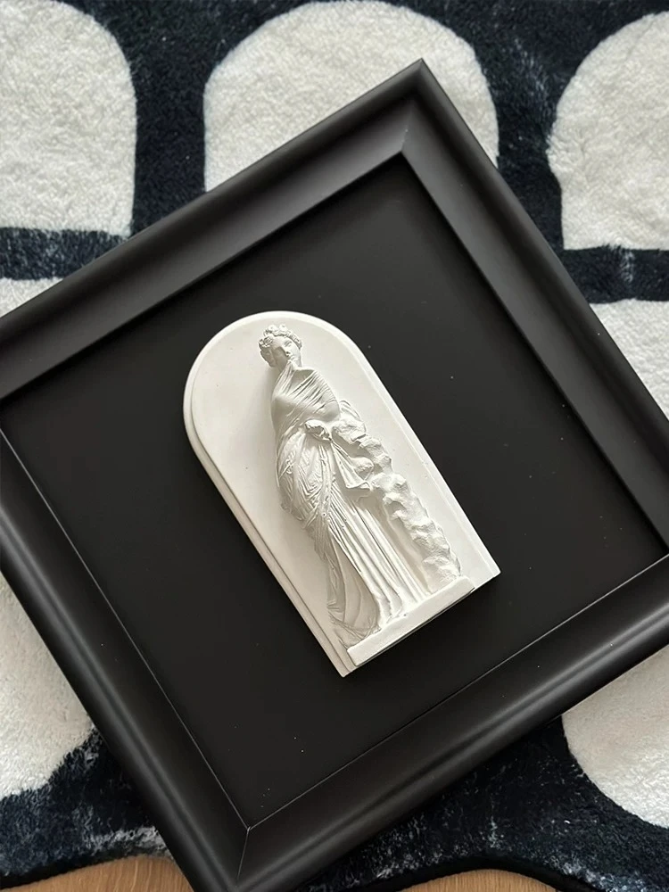 For Muse Gypsum Three-dimensional Decorative Painting French Niche Medieval Home Light Luxury Hanging Painting