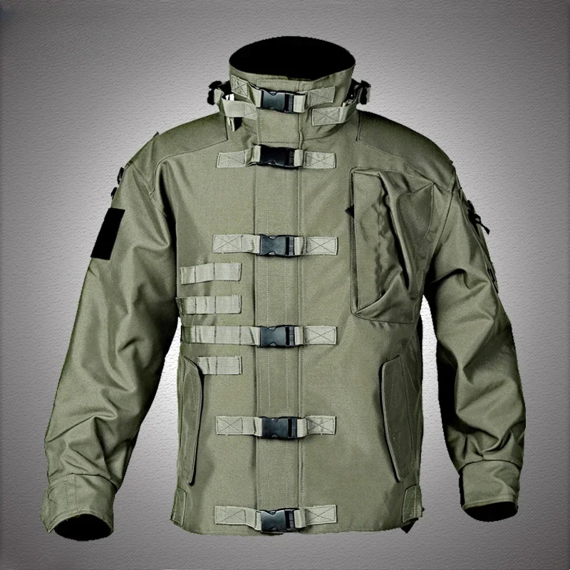 Tactical Wear-resisting Men Military Special Agent Windproof Waterproof Multi-pocket Cargo s Outdoor Combat Coat