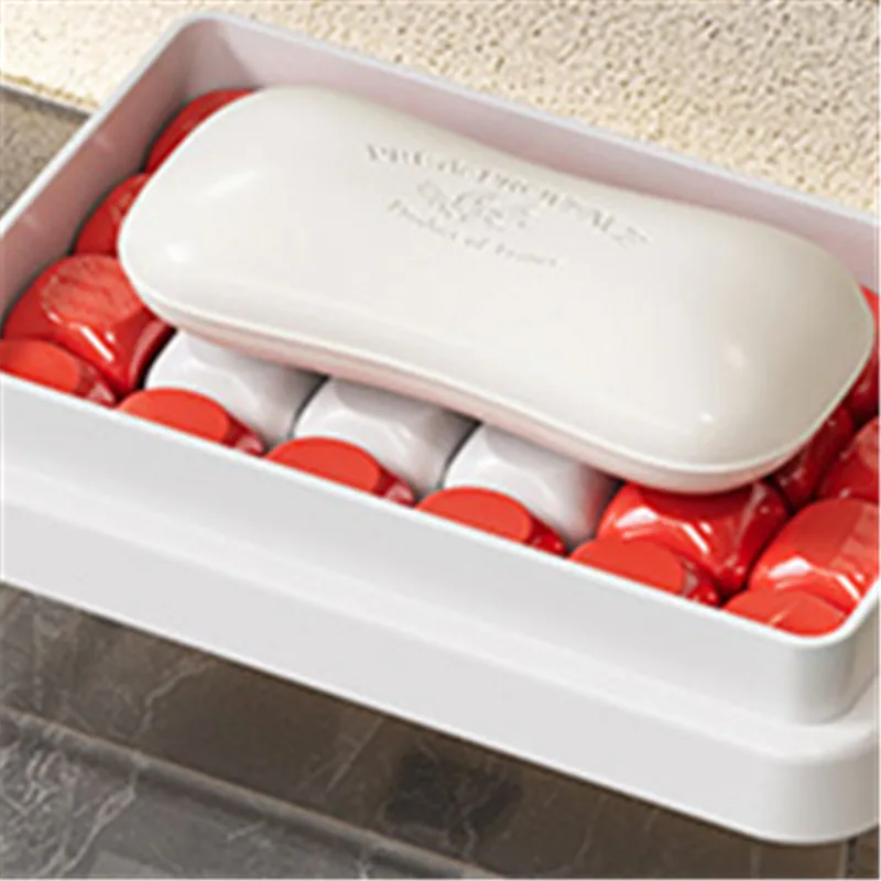 

The Perfect Soap Dish Built-in Removable Draining Tray For Easy Cleaning Bar Soap Dish Soap Bar Dish With Clear Lid,