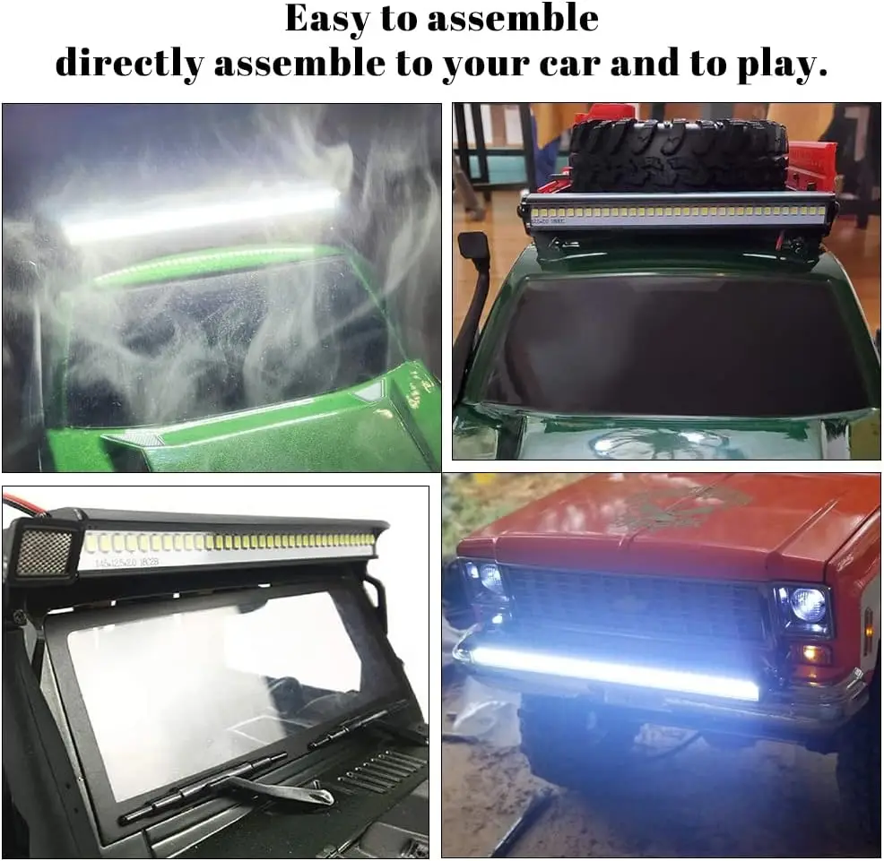 RC Car Super Bright Light Roof Lamp LED Kit 155mm 36 Led for 1/10 RC Crawler Car Axial SCX10 TRX4 TRX6 RC4WD D90 Body view 5