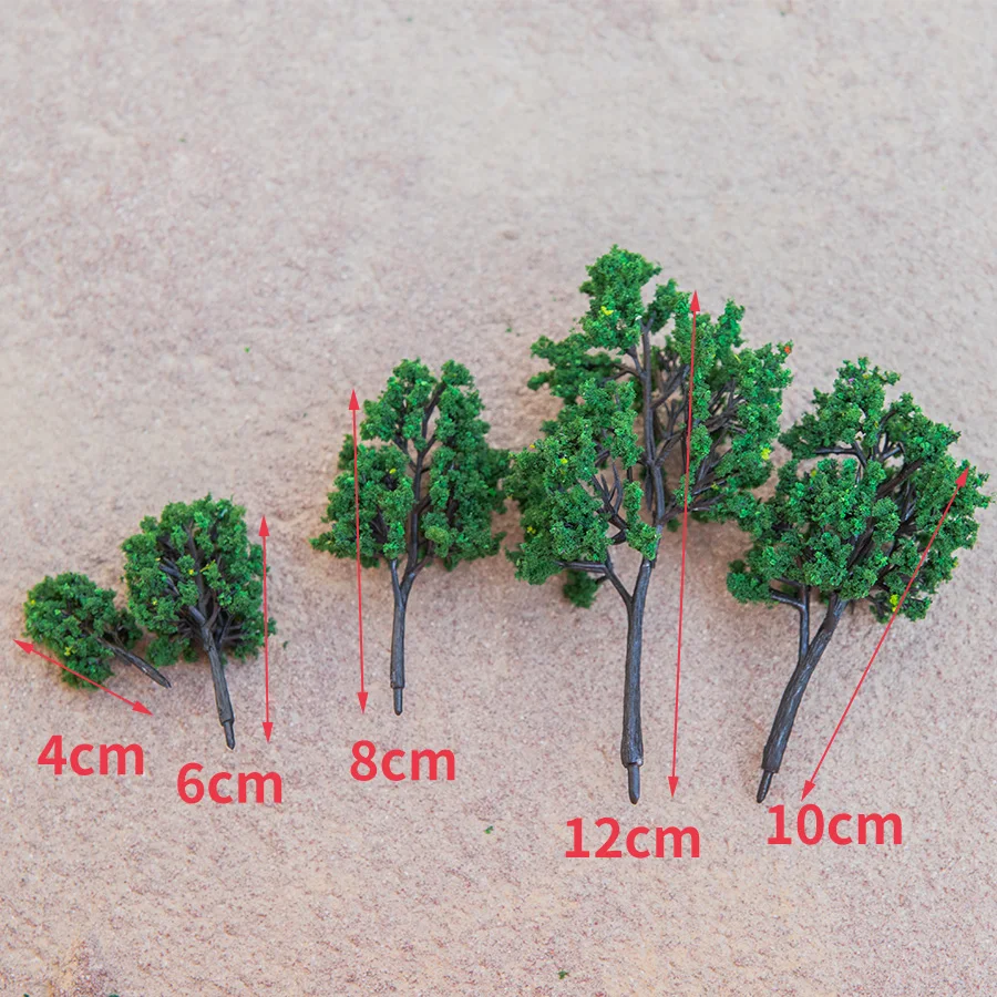 30Pcs Scale Model Tree With foliage Artificial Miniature Tree Scenery For HO N Building Train Railway Landscape Decorative Plant