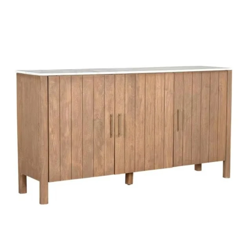 

Solid wood storage sideboard natural wooden door household kitchen furniture