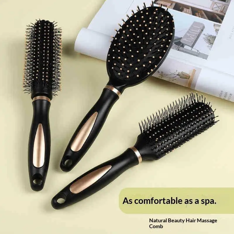 Brosse démêlante antistatique à coussin d'air pour massage du cuir chevelu, idéale pour cheveux bouclés et crépus, usage domestique
