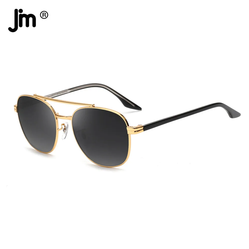 

JM Men's Polarized Sunglasses Driving Sun Glasses For Men Women Brand Designer Male Vintage Black Pilot Sunglasses