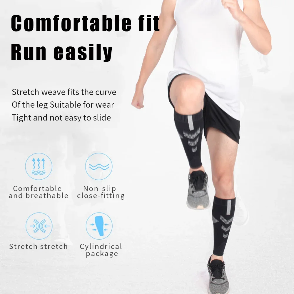 1Pair Calf Compression Sleeves for Men & Women, Footless Compression Sock for Shin Splint, Varicose Vein Treatment & Pain Relief