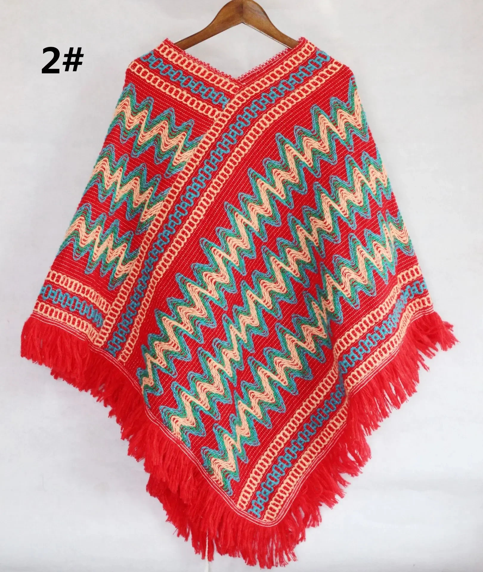 Poncho Cloak Knitted Cape Tassel Women Autumn and Winter Leisure Ethnic Tourism and Shopping Coat Lady Warm Yellow