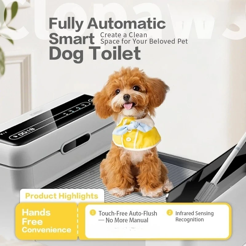 Luxury Intelligent Automatic Dog Toilet with Induction Cleaning and App Control ABS Material for Small & Medium Dogs