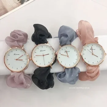 Ruban créatif montre numérique fée élégante personnalité étudiant fille ruban montre sans fermoir Bracelet montre horloge cadeau Reloj