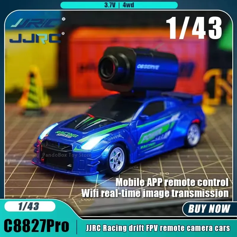 

Радиоуправляемая машинка 1:43 с HD-камерой 120 ° Широкоугольная камера и гироскоп, полноприводная радиоуправляемая машинка для дрифта 2.4G, полномасштабная гоночная модель, рождественские подарки, игрушки