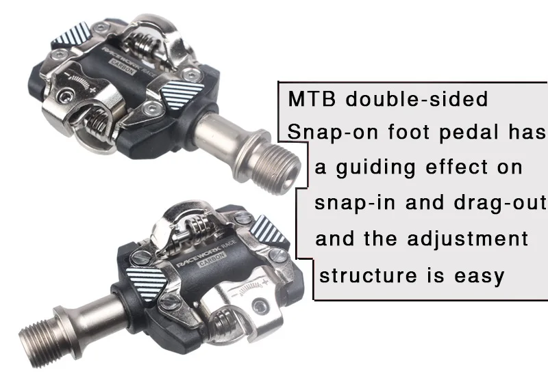 RACEWORK X-M8100 MTB Bike Pedals Ultra-light Self-locking DU+ Ball-bearing Bicycle Pedals Compatible With The Shimano SPD System