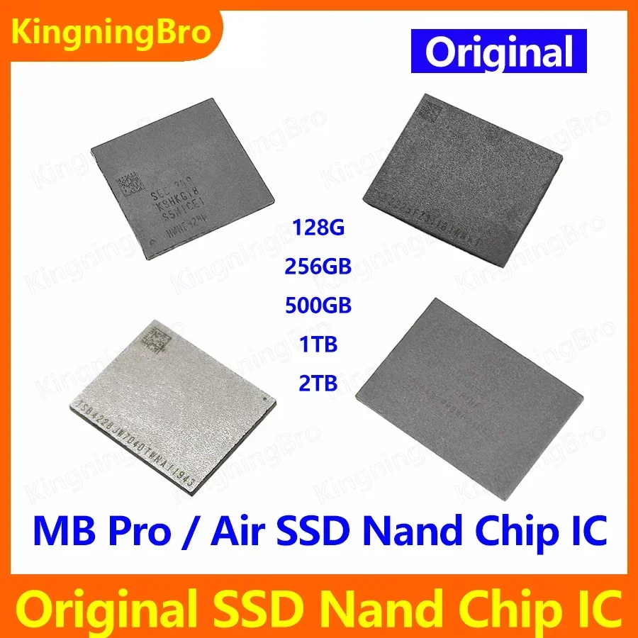 Original SSD Nand Chip IC 256G 500G 1TB 2TB For Macbook Pro Air A1932 A2179 A2337 A1989 A1990 A2141 A2251 A2338 SSD Nand Chip IC