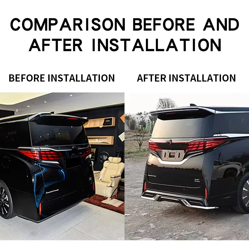 DJZG جناح خلفي عالي الجودة مع قطع غيار السيارات الخفيفة لملحقات Alphard 40 وملحقات السيارة والديكور الداخلي #6