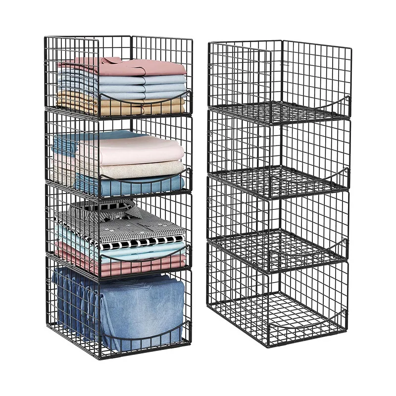 

Трансграничная четырехслойная направляющая, стеллаж для хранения в гардеробе и стеллаж для хранения, штабелируемая корзина для гардероба, одежда