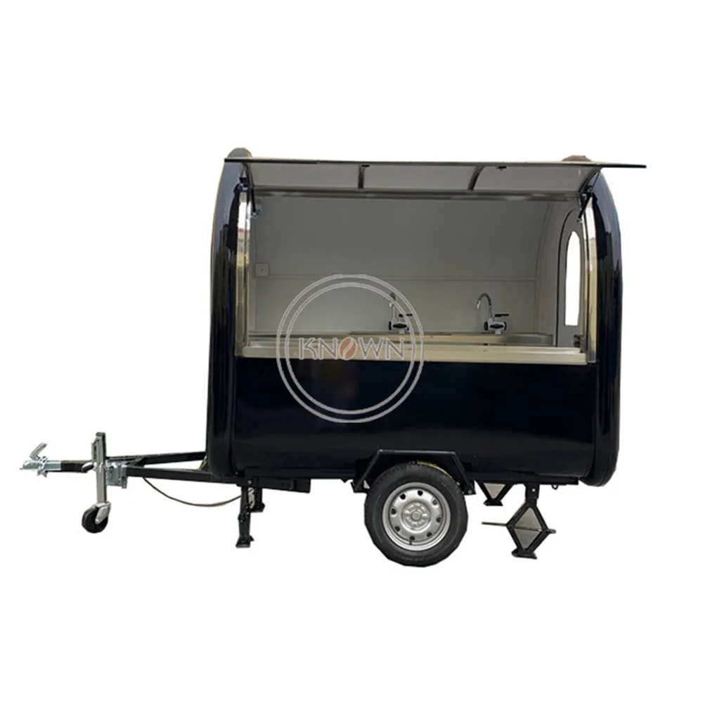 

Multi Color 220B Mobile Food Trailer with Traction Frame Coffee Truck Mobile Kitchen Bubble Tea Ice Cream Snack Cart for Sale