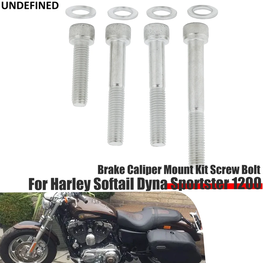 

For Harley Dyna Softail Heritage Fat Boy Sportster XL 883 1200 2000-2001 Motorcycle Disc Brake Caliper Bolts Screw Hardware Kit